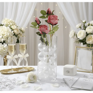 Jumbo clear waterbeads event centerpiece