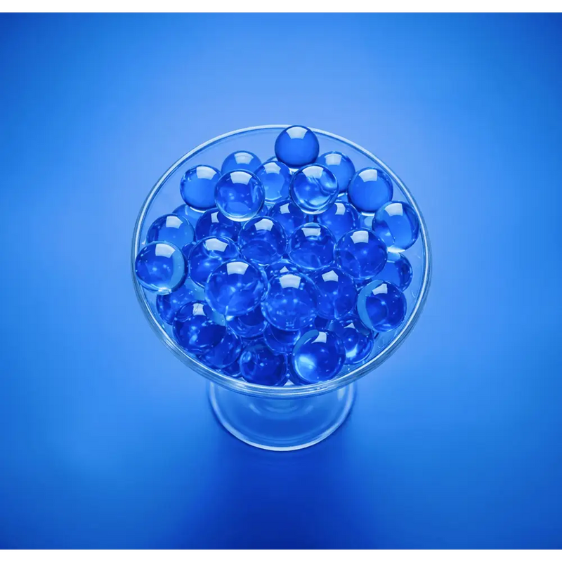 Blue waterbeads