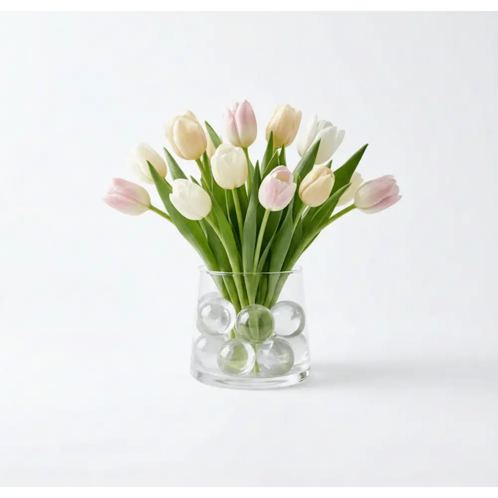 Jumbo clear waterbeads tulip bouquet
