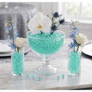 Turqoise waterbeads event centerpiece